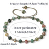 Semi Precious Stone Geometric Beaded Woven Bracelet Polished Unisex Personality Jewelry