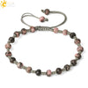 Semi Precious Stone Geometric Beaded Woven Bracelet Polished Unisex Personality Jewelry