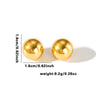 Semicircular Geometric Titanium Steel Women's Earrings With Electroplating And Personality Style