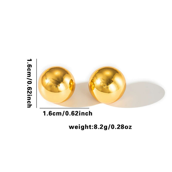 Semicircular Geometric Titanium Steel Women's Earrings With Electroplating And Personality Style