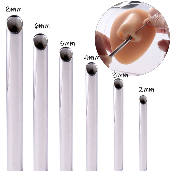 Sensor Tube Stainless Steel Piercing Pa Ring Nose Nail Piercing Earrings Guide Auxiliary Tool Highly Polished