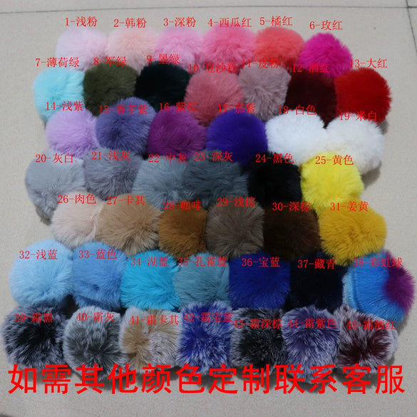 Sequined Flamingo Plush Keychain Glitter Pu Leather Imitation Rex Rabbit Fur Ball Bag Pendant