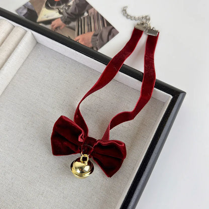 Sexy Bow Knot Cloth Plating Gold Plated Women'S Choker