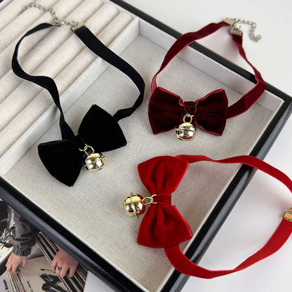 Sexy Bow Knot Cloth Plating Gold Plated Women'S Choker