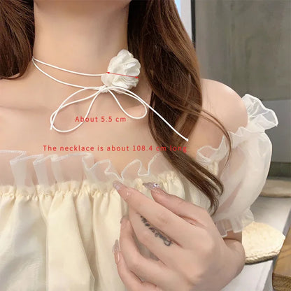 Sexy Flower Cloth Women'S Choker