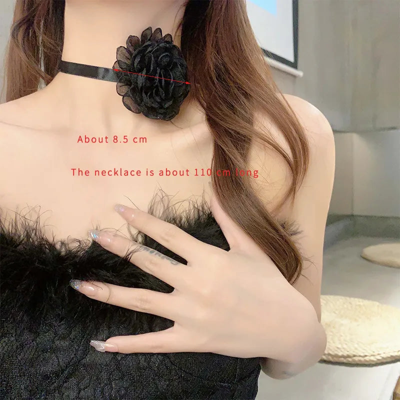 Sexy Flower Cloth Women'S Choker