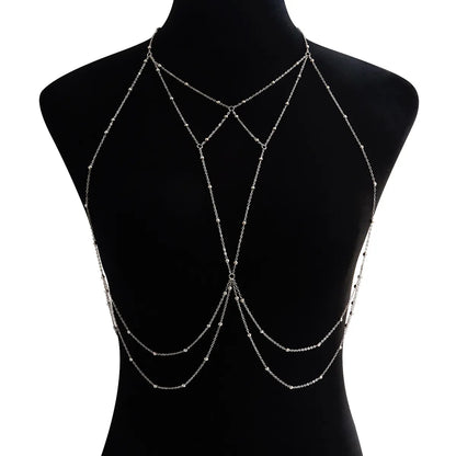 Sexy Geometric Metal Plating Inlay Rhinestones Women'S Chain Belts