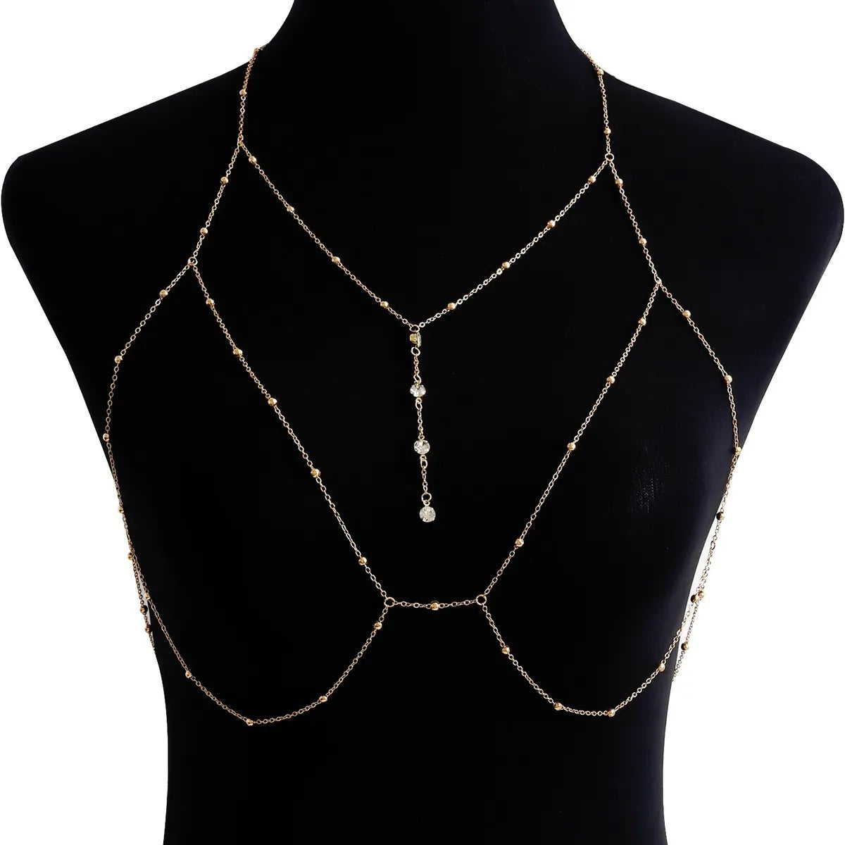 Sexy Geometric Metal Plating Inlay Rhinestones Women'S Chain Belts