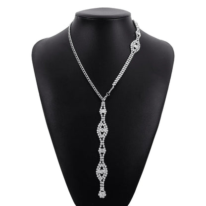 Sexy Modern Style Simple Style Eye Rhinestone Women's Long Necklace