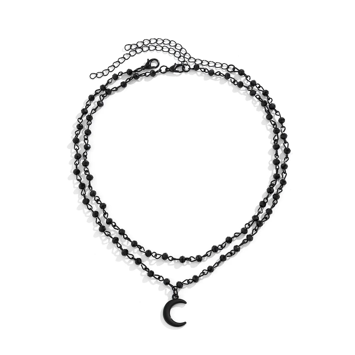 Sexy Simple Style Cool Style Irregular Moon Tassel Alloy Layered Women's Necklace