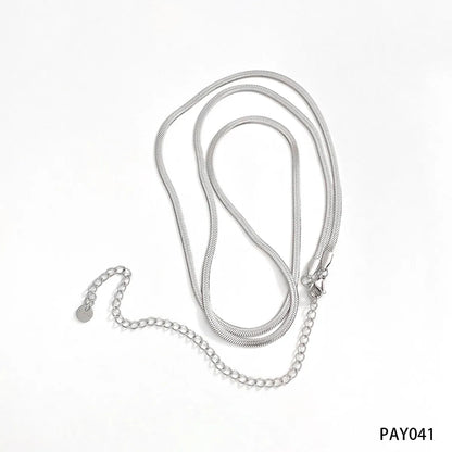 Sexy Simple Style Solid Color 304 Stainless Steel Plating 16K Gold Plated White Gold Plated Gold Plated Women'S Waist Chain