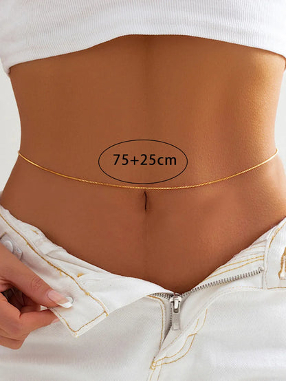 Sexy Solid Color Stainless Steel Women's Waist Chain