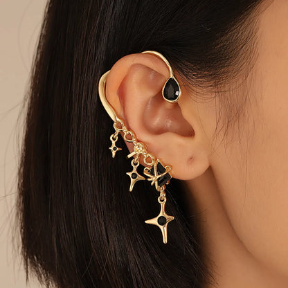 Sexy Star Alloy Plating Zircon Ear Clips