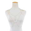 Sexy Women's Jewelry Copper Bead Mesh Snake Bone Chain Necklace With Rhinestone Pendant And Geometric Pattern Electroplated