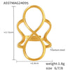 8 Shaped Line Opening Ring Titanium Steel Pvd Plated Simple Cold Style Women's Hand Jewelry With Geometric Design