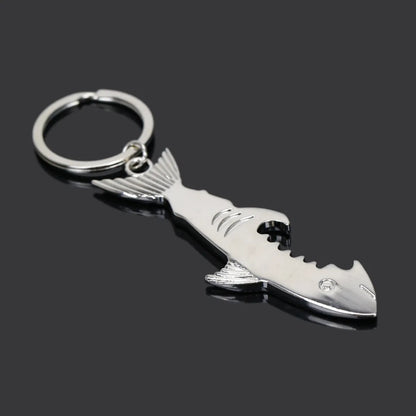 Shark Glossy Bottle Opener Metal Keychain Creative Small Gift