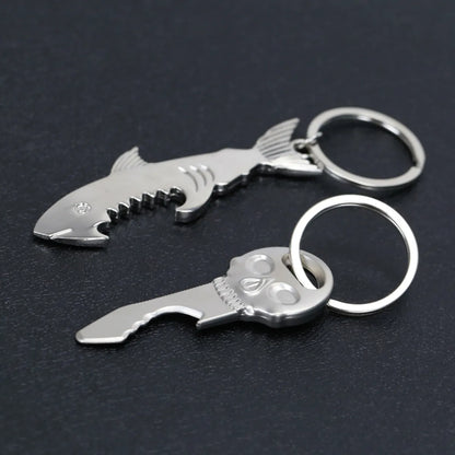 Shark Glossy Bottle Opener Metal Keychain Creative Small Gift