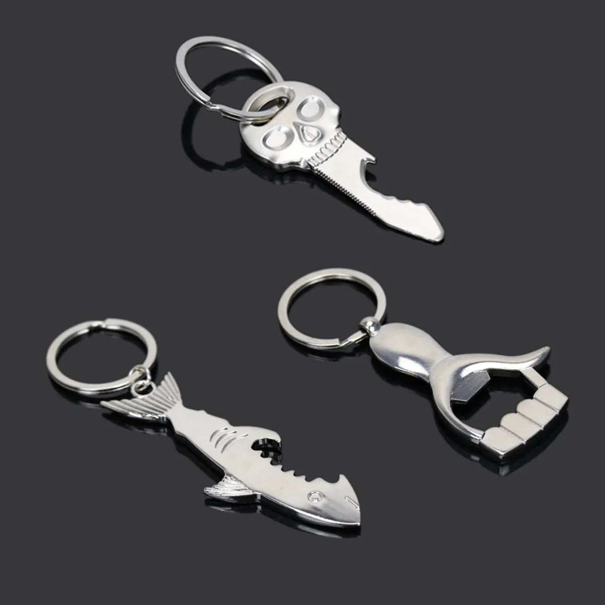 Shark Glossy Bottle Opener Metal Keychain Creative Small Gift