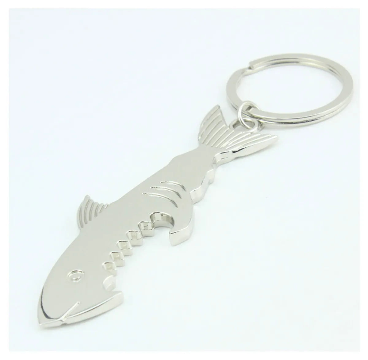 Shark Glossy Bottle Opener Metal Keychain Creative Small Gift