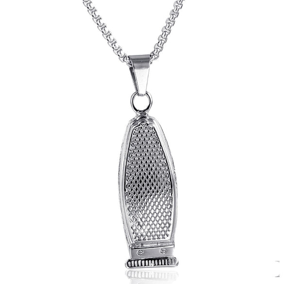 Shaver Jewelry Men's Pendant Necklace Titanium Steel Geometric Casting