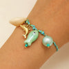 Shell And Ceramic Dopamine Starfish And Fish Pendant Necklace Electroplated Ocean Style For Women
