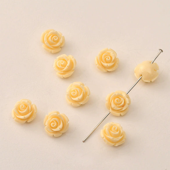 Shell Anemone Rose Flower Loose Beads For Bracelet Necklace Earrings Accessories