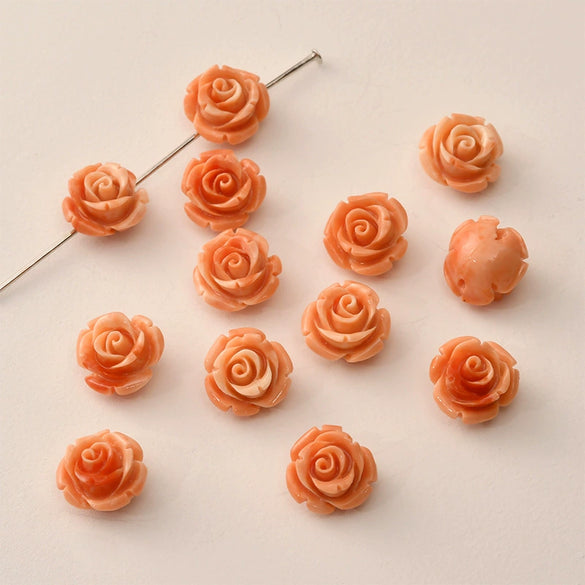 Shell Anemone Rose Flower Loose Beads For Bracelet Necklace Earrings Accessories