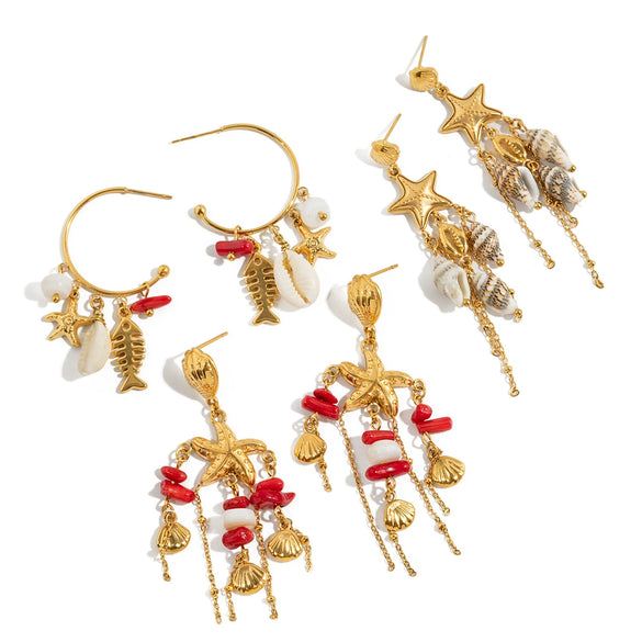Shell Animal Zodiac Style Women's Highend Earrings