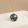 Shell Copper 18K Gold Plated Basic Commute Plating Inlay Devil'S Eye Palm Lightning Zircon Pendant Necklace