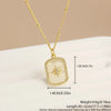 Shell Copper 18K Gold Plated Basic Commute Plating Inlay Devil'S Eye Palm Lightning Zircon Pendant Necklace