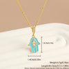 Shell Copper 18K Gold Plated Basic Commute Plating Inlay Devil'S Eye Palm Lightning Zircon Pendant Necklace