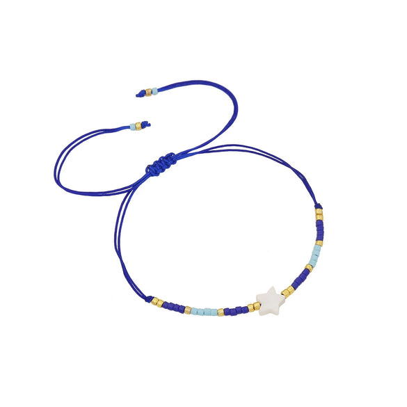 Shell Fivepointed Star Woven Bracelet For Women