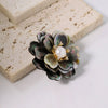 Shell Geometric Brooch Simple Style Electroplating
