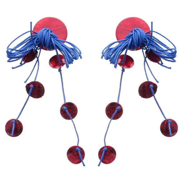 Shell Geometric Electroplated Tassel Earrings For Women