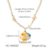 Shell Geometric Starfish Hand Knitted Women's Beaded Pearl Clavicle Necklace