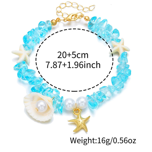 Shell Handmade Bohemian Jewelry Conch Sea Star Bracelet