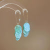 Shell Handmade Geometric Round Tassel Earrings For Women Light Luxury Sweet Small Fresh All Match