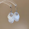 Shell Handmade Geometric Round Tassel Earrings For Women Light Luxury Sweet Small Fresh All Match