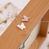 Shell Hollow Carved Butterfly And Bow Invisible Necklace Pendant Hairpin