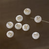 Shell Jewelry Geometric 26 Letters Round Fritillaria Double Sided Straight Hole Matching Material