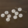 Shell Jewelry Geometric 26 Letters Round Fritillaria Double Sided Straight Hole Matching Material