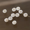 Shell Jewelry Geometric 26 Letters Round Fritillaria Double Sided Straight Hole Matching Material