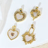 Shell Jewelry Heart Geometric Pendant Accessories Electroplating