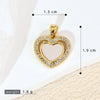 Shell Jewelry Heart Geometric Pendant Accessories Electroplating