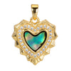 Shell Jewelry Heart Geometric Pendant Accessories Electroplating