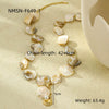 Shell Pearl Stainless Steel Necklace Marine Series Vacation Style Electroplated Jewelry For Women