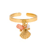Shell Pendant Ring Ins Style Geometric Stainless Steel Electroplated