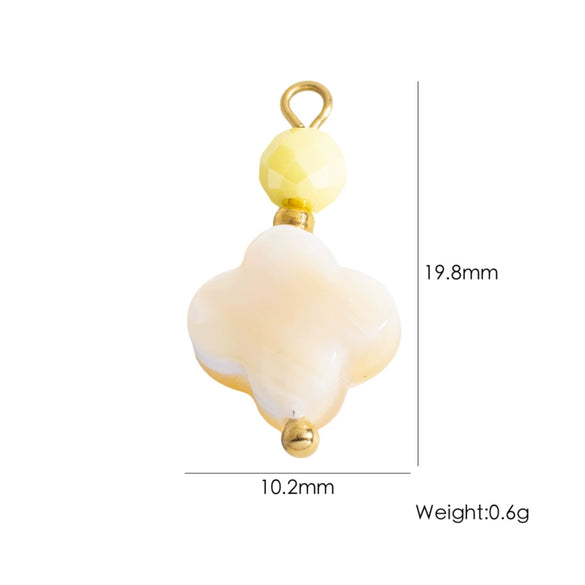 Shell Stainless Steel Accessories Handmade Geometric Fivepointed Star Flower Pendant