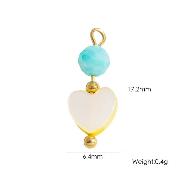 Shell Stainless Steel Accessories Handmade Geometric Fivepointed Star Flower Pendant