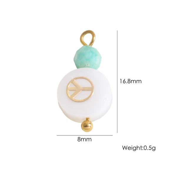 Shell Stainless Steel Accessories Handmade Geometric Fivepointed Star Flower Pendant